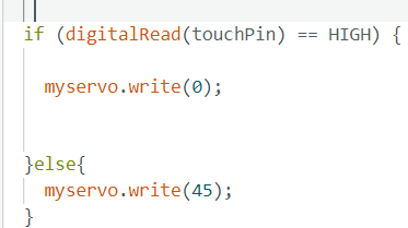code about the touch sensor